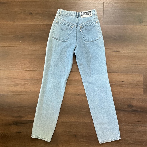 The RAGGED Priest Light Blue Denim Jeans Straight Leg Mom (26) - Picture 4 of 9